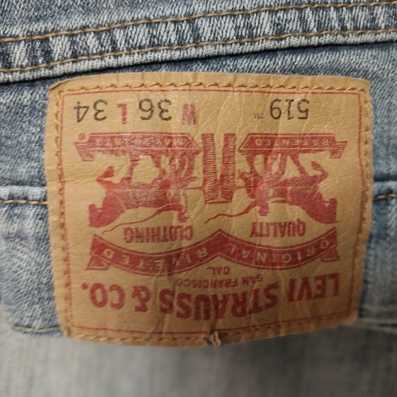 Levi's 519 Men's Blue Jeans 36×34 - Picture 5 of 9
